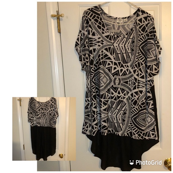 Black and White hi-lo shirt - Picture 1 of 1